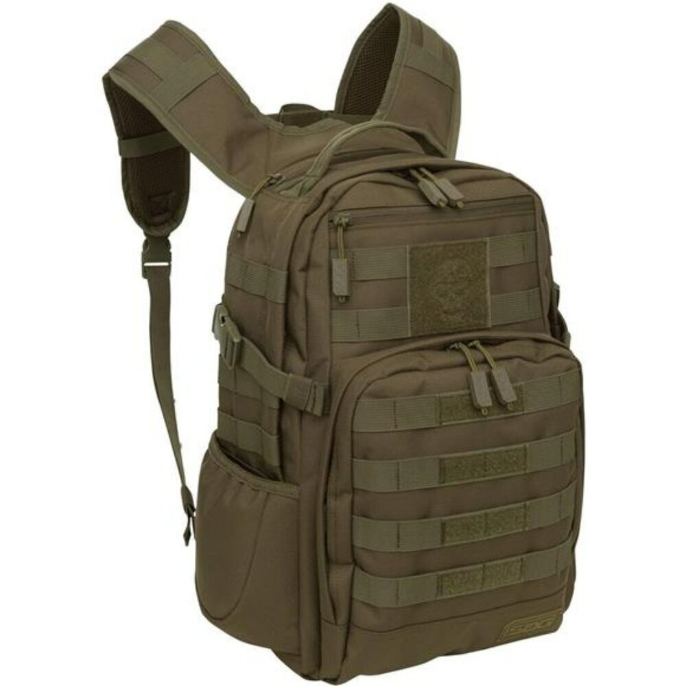 Tactical Backpack Olive Green MOLLE Daypack Hiking Travel Outdoor Gear Bag